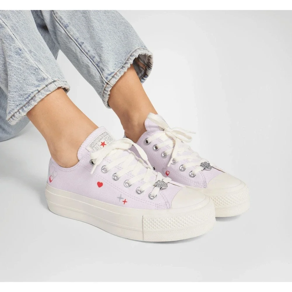 Converse Chuck Taylor All Star Lift Y2K Heart Womens Sz 8.5 A09115C Pink Shoes - Picture 4 of 9